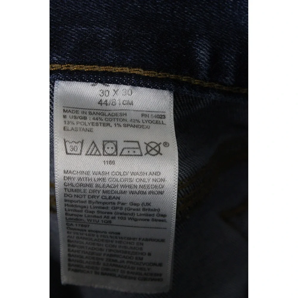 Banana Republic Jeans Traveler Slim Mens 30x21 Raw Hem Denim Cropped